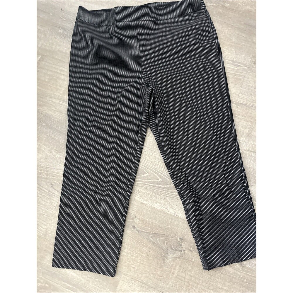 Jules And Leopold Black And White High Rise Polkadot Ankle Pants Women Size 22